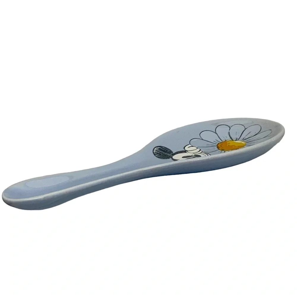 Disney Spoon Rest Mickey Mouse Ceramic Floral Kitchen Accessory Yellow Blue - Picture 10 of 16